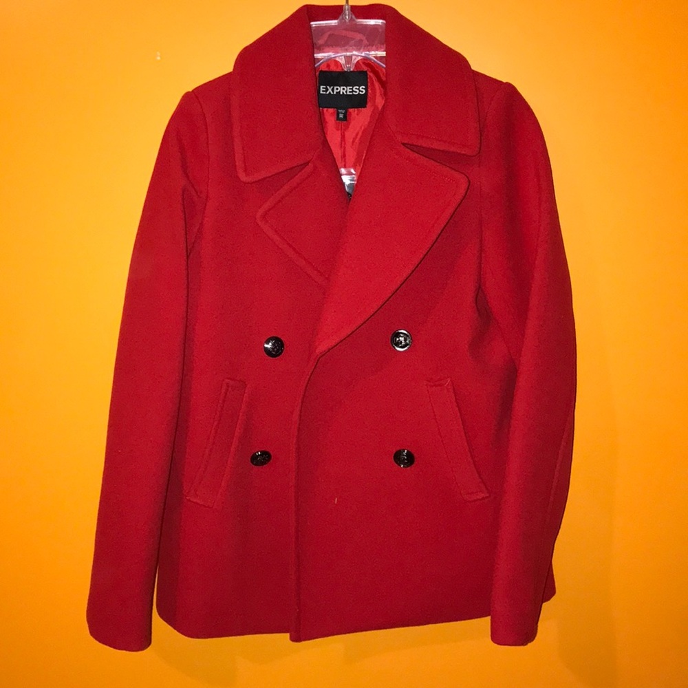 XXS NWT Red Express Peacoat